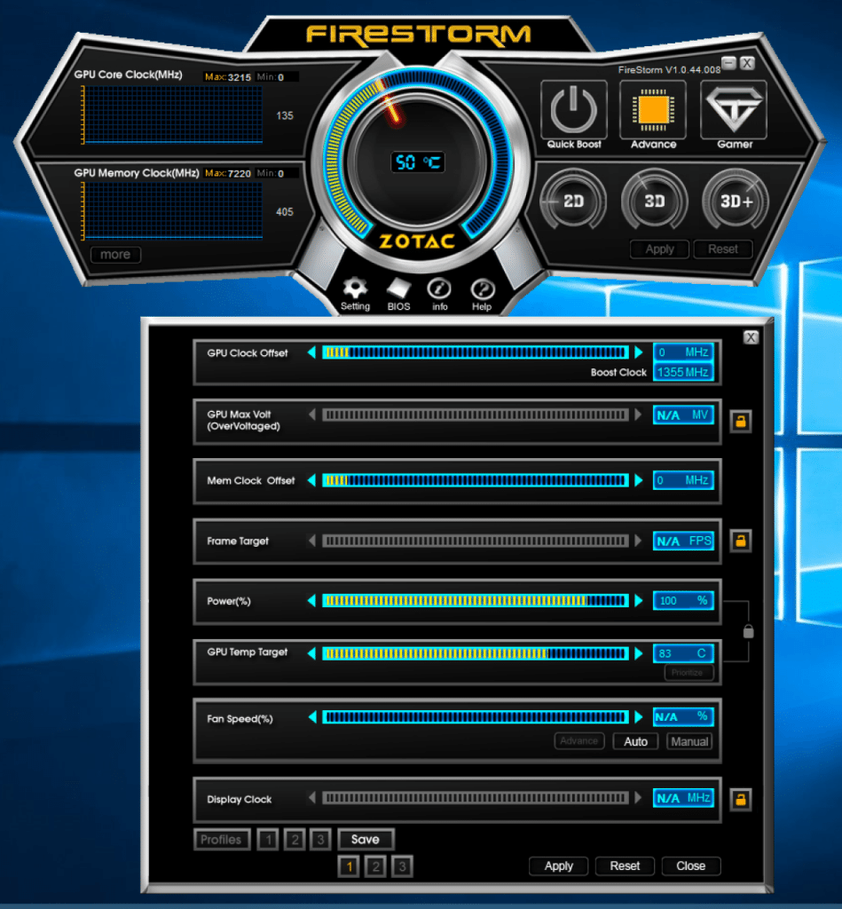 Разгон видеокарты zotac firestorm