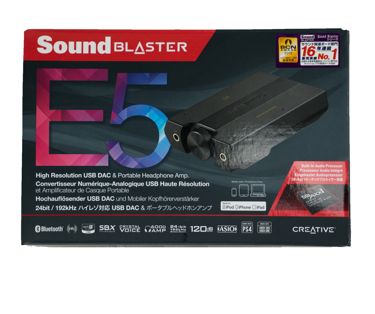 creative sound blaster e5 usb dac/amp combo