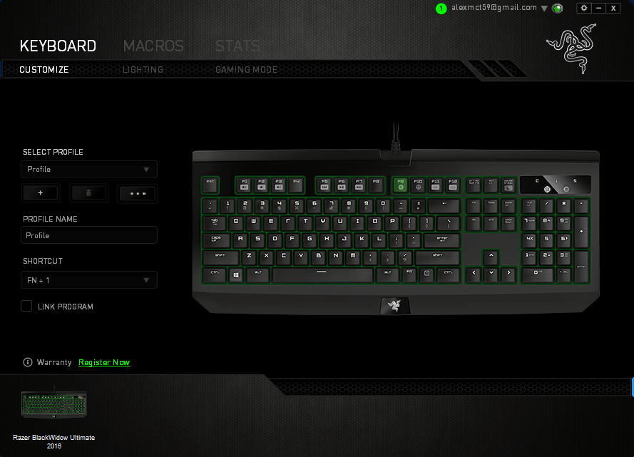 razer keyboard with screen