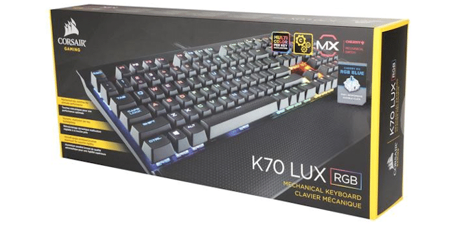 Ondartet ribben stege Corsair Gaming K70 LUX RGB Mechanical Keyboard Cherry MX RGB - Bjorn3D.com