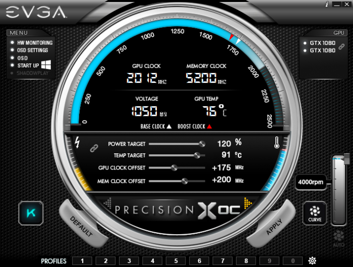 setup evga precision x osd