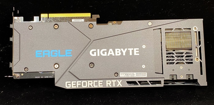 Back of the Gigabyte RTX3080 Eagle OC